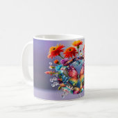 Mug Papillon de fleurs (Devant gauche)