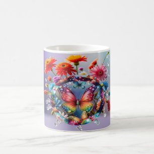 Mug Papillon de fleurs