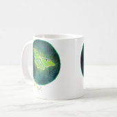 Mug Papillon de lune par Cheryl Casey Art Lune Verte (Devant gauche)