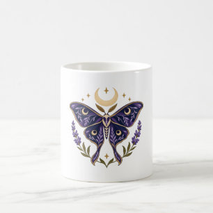 Mug Papillon de lune pourpre avec croissant de lune et