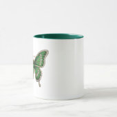 Mug Papillon de luxe émeraude et diamant  (Centre)