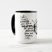 Mug Papillon de maman inspirant (Devant gauche)