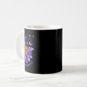 Mug Papillon de marguerite violet sensibilisation à la (Devant gauche)