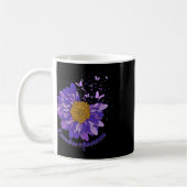 Mug Papillon de marguerite violet sensibilisation à la (Gauche)