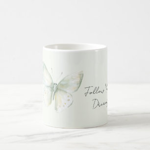 Mug Papillon de menthe suivre les rêves