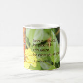 Mug Papillon de monarque, vers de bible au sujet (Devant droit)