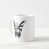Mug Papillon de nuit Luna noir et blanc (Devant gauche)