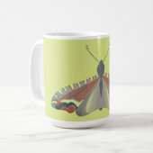 Mug Papillon de nuit peint en vert (Devant gauche)