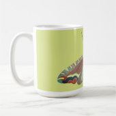 Mug Papillon de nuit peint en vert (Gauche)