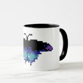 Mug Papillon de pixel (Devant droit)