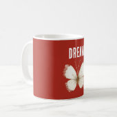 Mug Papillon de rêve rouge blanc (Devant gauche)