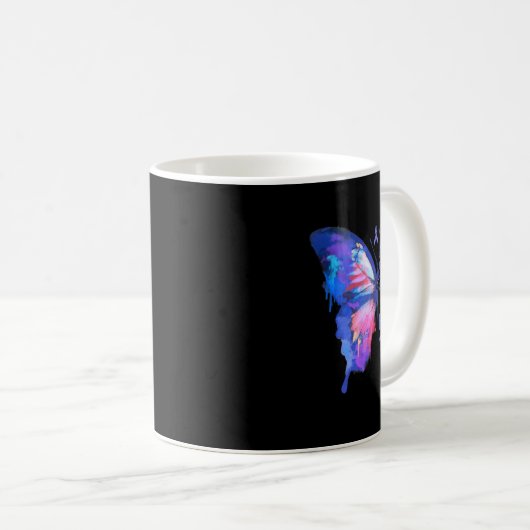 Mug Papillon de sensibilisation (Devant droit)