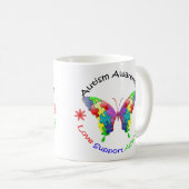 Mug Papillon de sensibilisation sur l'autisme (Devant droit)