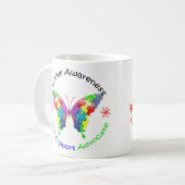 Mug Papillon de sensibilisation sur l'autisme (Devant gauche)