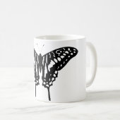 Mug Papillon décoratif noir (Devant droit)