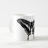 Mug Papillon décoratif noir (Devant gauche)