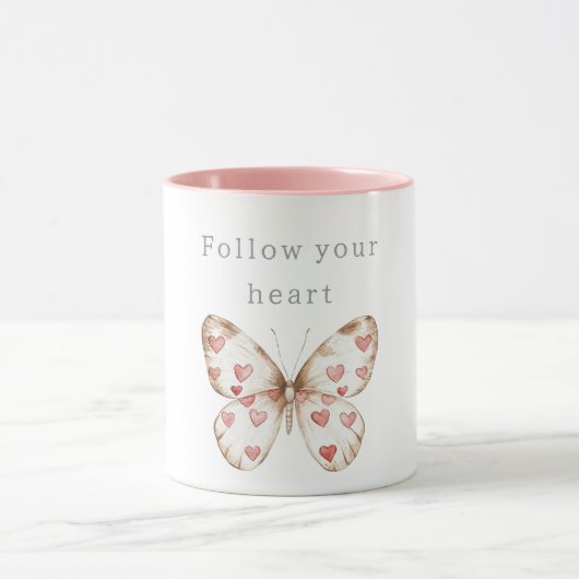 Mug Papillon des Coeurs roses (Centre)