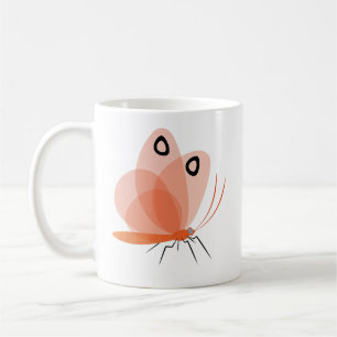 Mug Papillon Dessin d'insecte Nature dessinée à la m