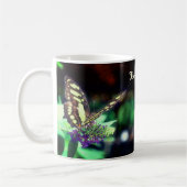 Mug Papillon doux sur Fleur Personnalisé (Gauche)