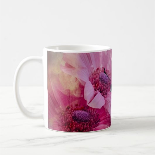 Mug Papillon Dreamy aux fleurs roses (Gauche)