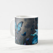 Mug Papillon du jardin Twilight et fleurs jaunes (Devant gauche)