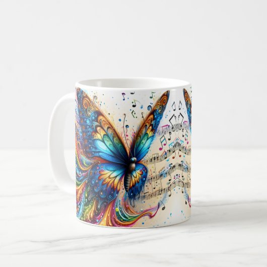 Mug Papillon éclaboussure arc-en-ciel (Devant gauche)
