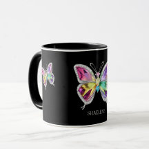 Papillon en cristal arc-en-ciel bijoux