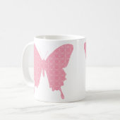 Mug Papillon en papier peint - rose clair (Devant gauche)