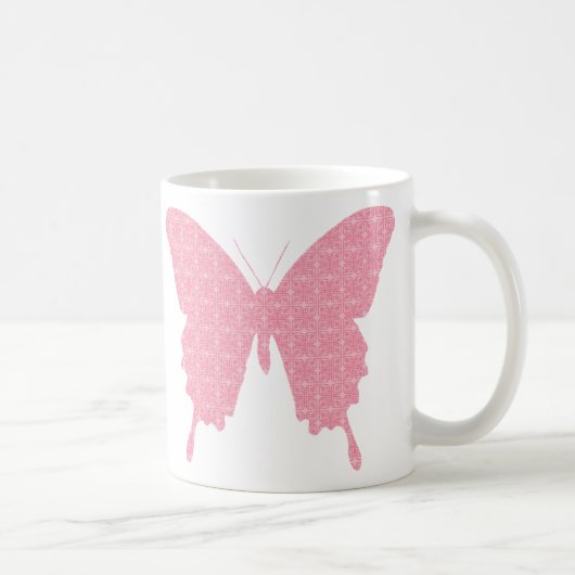 Mug Papillon en papier peint - rose clair (Droite)