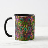 Mug Papillon en plumes de paon victorien élégant viole (Gauche)
