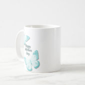 Mug Papillon en Turquoise (Devant gauche)