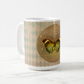 Mug Papillon enchâssé vintage (Devant gauche)