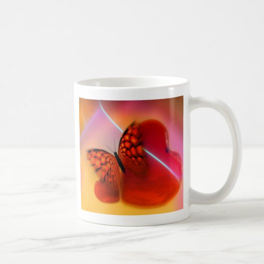 Mug Papillon et Cœurs (Droite)
