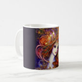 Mug Papillon Et Déesse De Jardin En Aquarelle Blues (Devant gauche)