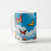 Mug Papillon et Fleurs (Devant gauche)