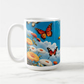 Mug Papillon et Fleurs (Gauche)