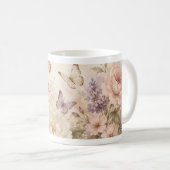 Mug papillon et floral aquarelle (Devant droit)
