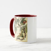Mug Papillon et libellule à fleurs rouges (Devant gauche)