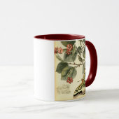 Mug Papillon et libellule à fleurs rouges (Devant droit)