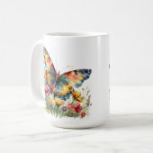 Mug Papillon et pâte à café Fleur sauvage (Devant gauche)