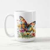 Mug Papillon et pâte à café Fleur sauvage (Gauche)