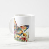 Mug Papillon et pâte à café Fleur sauvage (Devant gauche)
