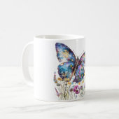 Mug Papillon et pâte à café Fleur sauvage (Devant gauche)