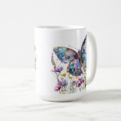 Mug Papillon et pâte à café Fleur sauvage (Devant droit)