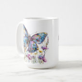Mug Papillon et pâte à café Fleur sauvage (Devant gauche)