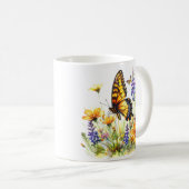 Mug Papillon et pâte à café Fleur sauvage (Devant droit)