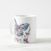 Mug Papillon et pâte à café Fleur sauvage (Devant gauche)
