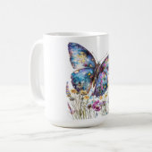 Mug Papillon et pâte à café Fleur sauvage (Devant gauche)