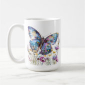 Mug Papillon et pâte à café Fleur sauvage (Gauche)