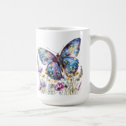 Mug Papillon et pâte à café Fleur sauvage (Droite)
